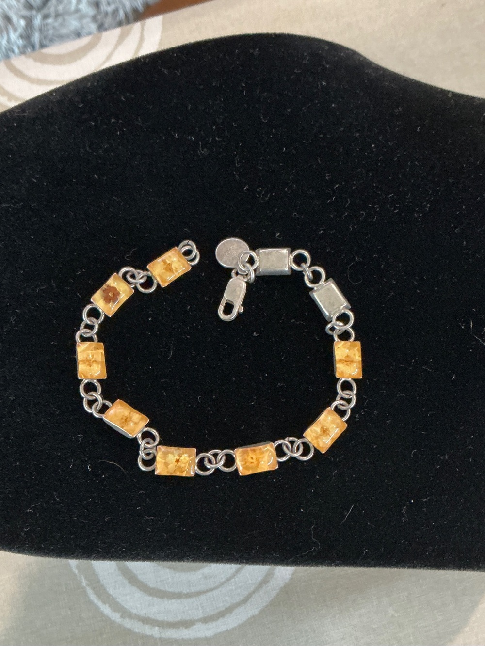 Yellow Resin-Link Bracelet for Women